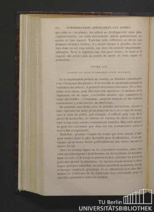 Titre III. Époque la plus favorable pour planter.