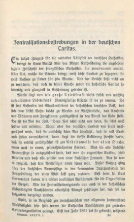 521-527 Zentralisationsbestrebungen in der deutschen Caritas