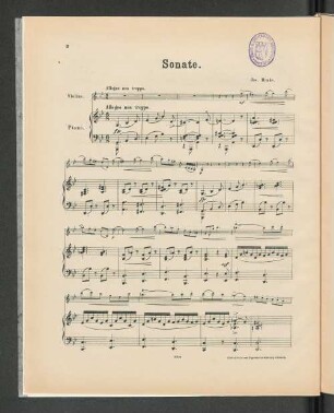 Sonate. [Piano]