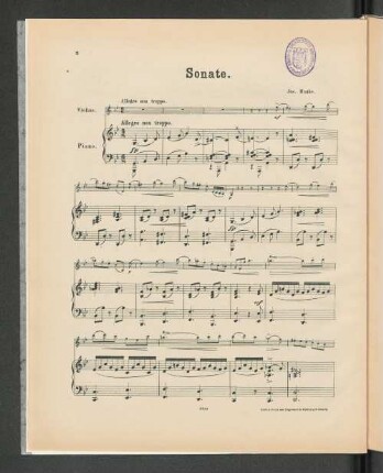 Sonate. [Piano]
