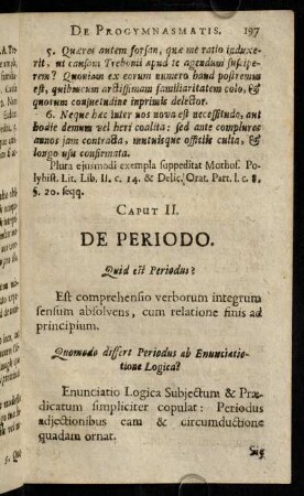 197-217, Caput II. De Periodo.