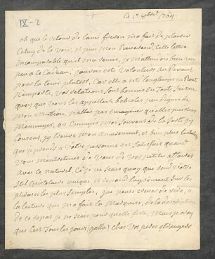 [Brief von Élisabeth-Pauline de Brancas an François-Joseph Terrasse Desbillons]