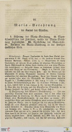 22. Maria = Verehrung im Kultus der Christen