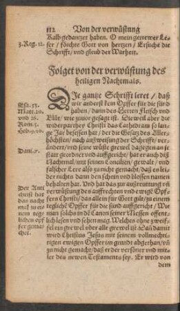 Folget von der verwüstung des heiligen Nachtmals.