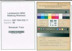 Entnazifizierung Franz Banaszak , geb. 31.03.1907 (Schiessmeister)