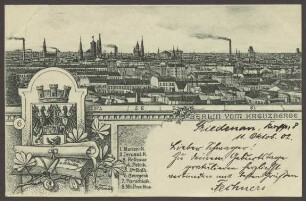 Ansichtskarte Panorama, „Berlin vom Kreuzberge“