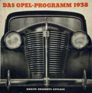 Firmenkatalog der Fa. Opel zur Automobil-Ausstellung, Berlin 1938