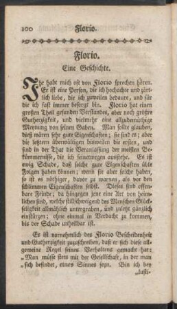 Florio. Eine Geschichte