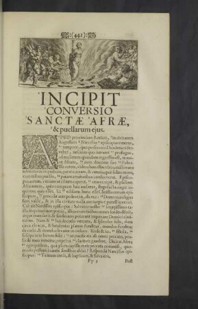 Incipit Conversio Sanctae Afrae, & puellarum ejus.