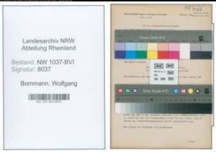 Entnazifizierung Wolfgang Bornmann , geb. 09.12.1912 (Dentist)