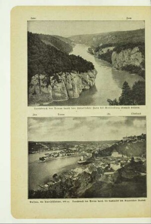 Durchbruch der Donau durch den Fränkischen Jura bei Weltenburg oberhalb Kelheim