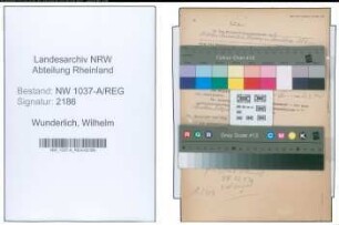Entnazifizierung Wilhelm Wunderlich , geb. 00.00.0000 (Ladeschaffner)