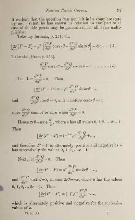 Note on Rhizic curves. [Fortsetzung].