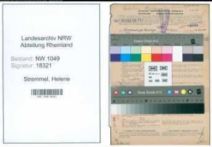Entnazifizierung Helene Stremmel , geb. 13.04.1894 (Lehrerin)
