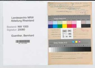 Entnazifizierung Bernhard Guenther, geb. 24.11.1894 (Pfarrer)