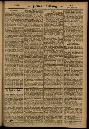 Zweite Ausgabe vom Mittwoch, den 16. April 1913.