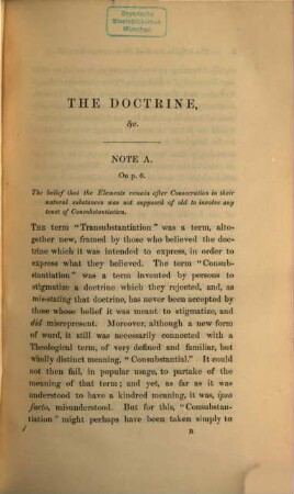 The doctrine of the Real Presence : ... as contained in the Fathers... vindicated,in notes on a sermon,"The presence of Christ in the holy Eucharist",preached A. D. 1853,before the Univ. of Oxford