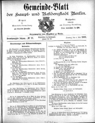 1888,19: No. 19, 6. Mai 1888