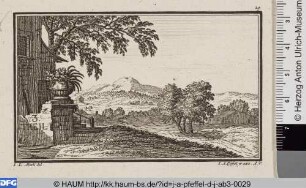 Landschaft mit Bergpanorama