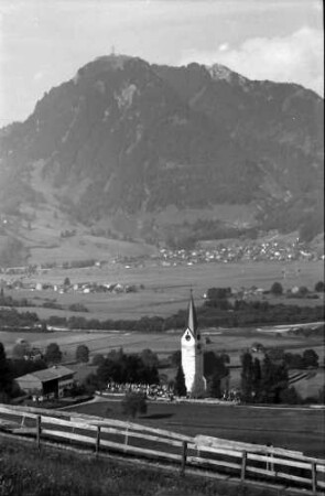 Grünten: Blick auf Seifriedsberg und Burgberg mit Grünten