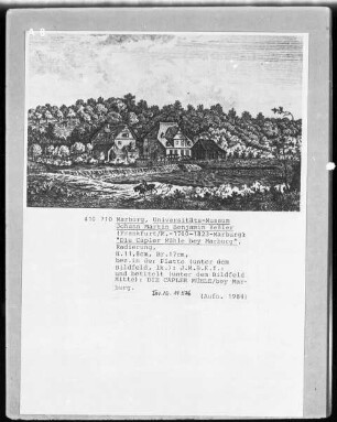 "Die Capler Mühle bey Marburg"