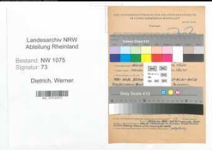 Entnazifizierung Werner Dietrich , geb. 16.08.1902 (Stadtsekretaer)