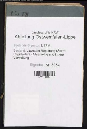 Wegeaufseher, Bd. 7