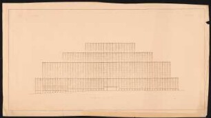 Messehaus, Hamburg Vorschlag B: Aufriss Ostansicht 1:500 (von Inv.Nr. 3286)