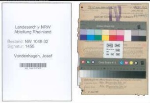 Entnazifizierung Josef Vondenhagen , geb. 20.11.1900 (Beamter)