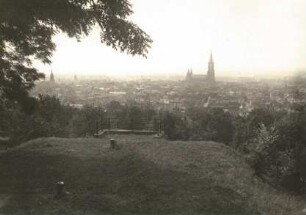 Ulm. Blick auf die Stadt von der Wilhelmsburg aus