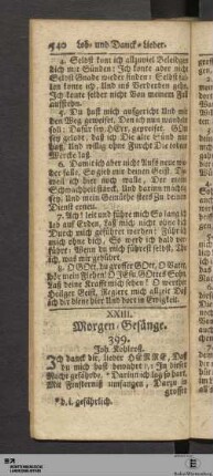 XXIII. Morgen-Gesänge.