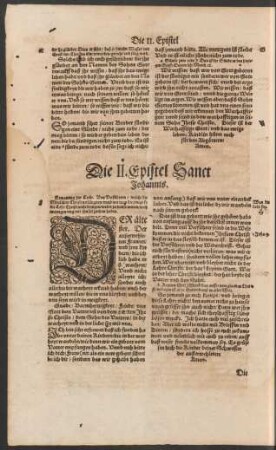 Die II. Epistel Sanct Johannis.