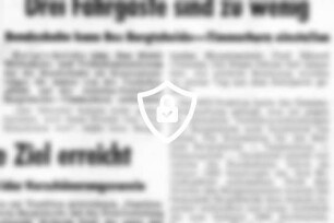 Drei Fahrgäste sind zu wenig