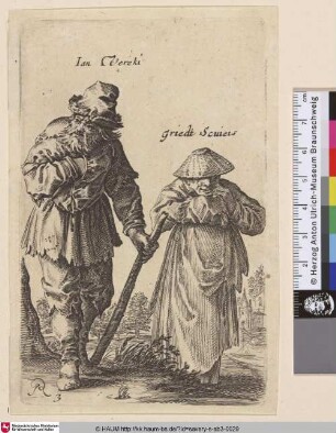 [Altes Paar; Old couple walking forward]