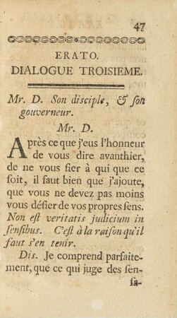 Erato. Dialogue Troisieme.