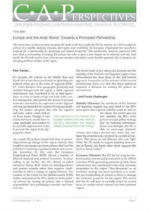 Europe and the Arab world : towards a principled partnership