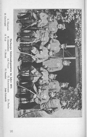 Harburger Schützendeputation im Jahre 1872.