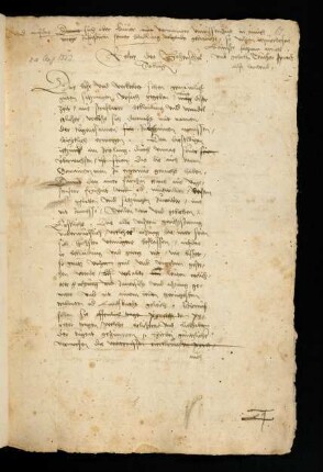 24.08.1533. Erlass gegen nächtliches Lärmen...