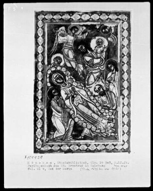 Perikopenbuch aus dem Benediktinerinnenkloster Sankt Erentrud auf dem Nonnberg — Marientod, Folio 81verso