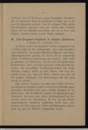 II. Leib-Dragoner-Regiment in Belgien (Flandern)