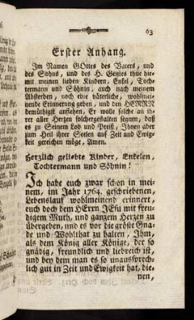 63-68, Erster Anhang