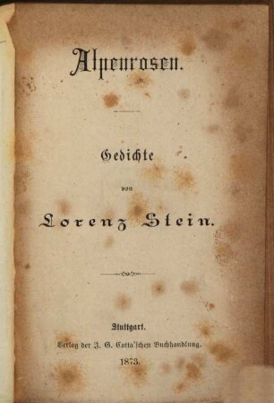Alpenrosen : Gedichte