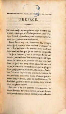 Principes philosophiques, politiques et moraux, 1. (1828). - 412 S.
