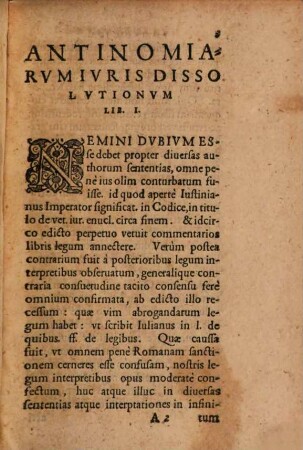 Antinomiarvm Ivris Dissolvtiones