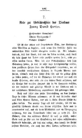 Rede zur Gedächtnißfeier des Direktors Franz David Herter