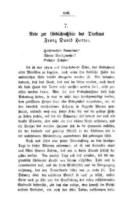 Rede zur Gedächtnißfeier des Direktors Franz David Herter