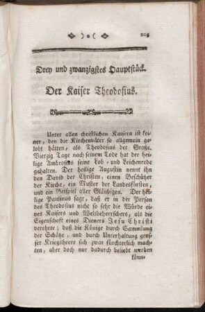 Drey und zwanzigstes Hauptstück. Der Kaiser Theodosius.