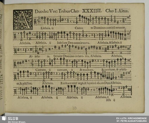 XXXIIII. Alleluia cantate Domino canticum novum
