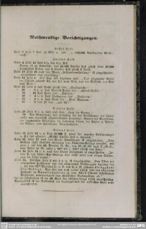 Nothwendige Berichtigungen