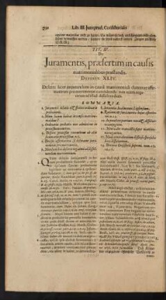 Tit. IV. De Juramentis, praesertim in causis matrimonialibus praestandis.